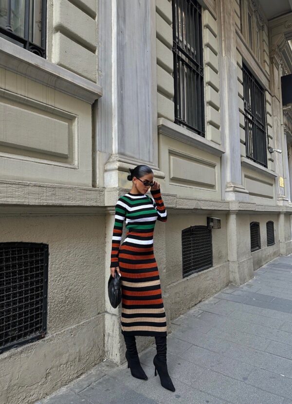 Striped Multi-Colored Dress - Image 2