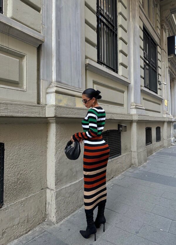 Striped Multi-Colored Dress - Image 4